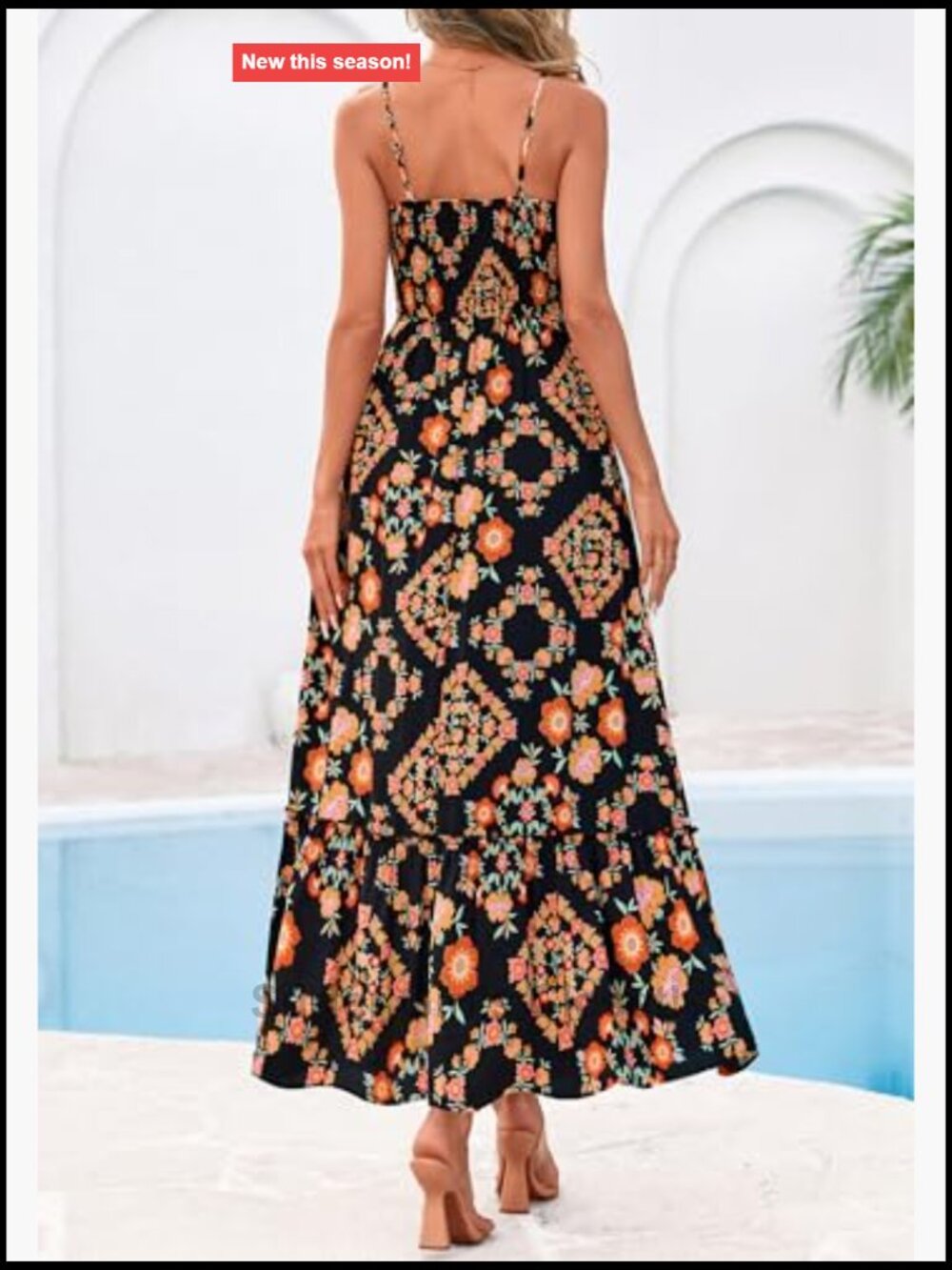 Sleeveless Spaghetti Strap Maxi Sundress with Pockets - Picture 3 of 7